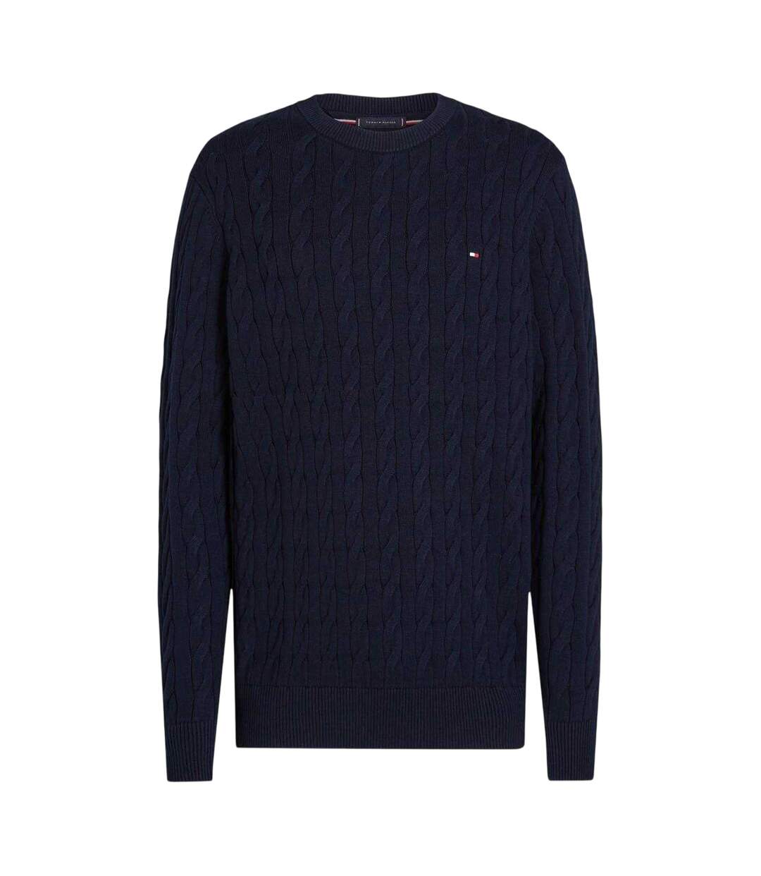 Pull Motif/style Maille Torsadée Homme Rose Foncé Violet Tommy Hilfiger-3