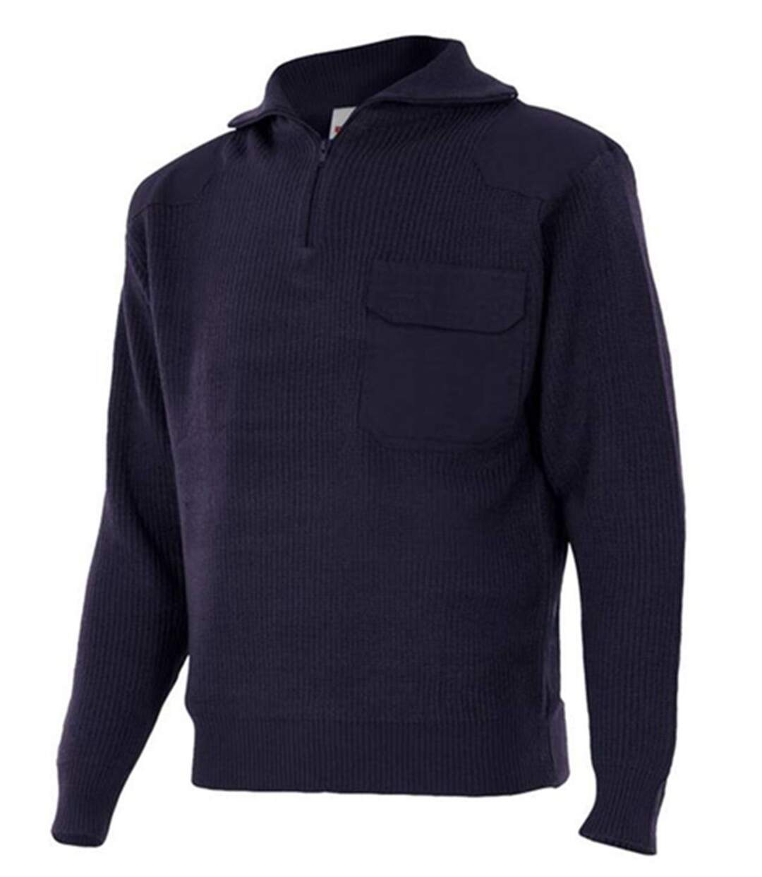 Pull col montant zippé - Homme - VL101 - bleu marine-2