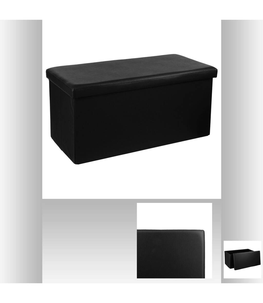 Banquette coffre pliable Loft - L. 76 x H. 37,5 cm-3