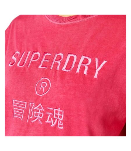 T-shirt Rose Femme Superdry Garment