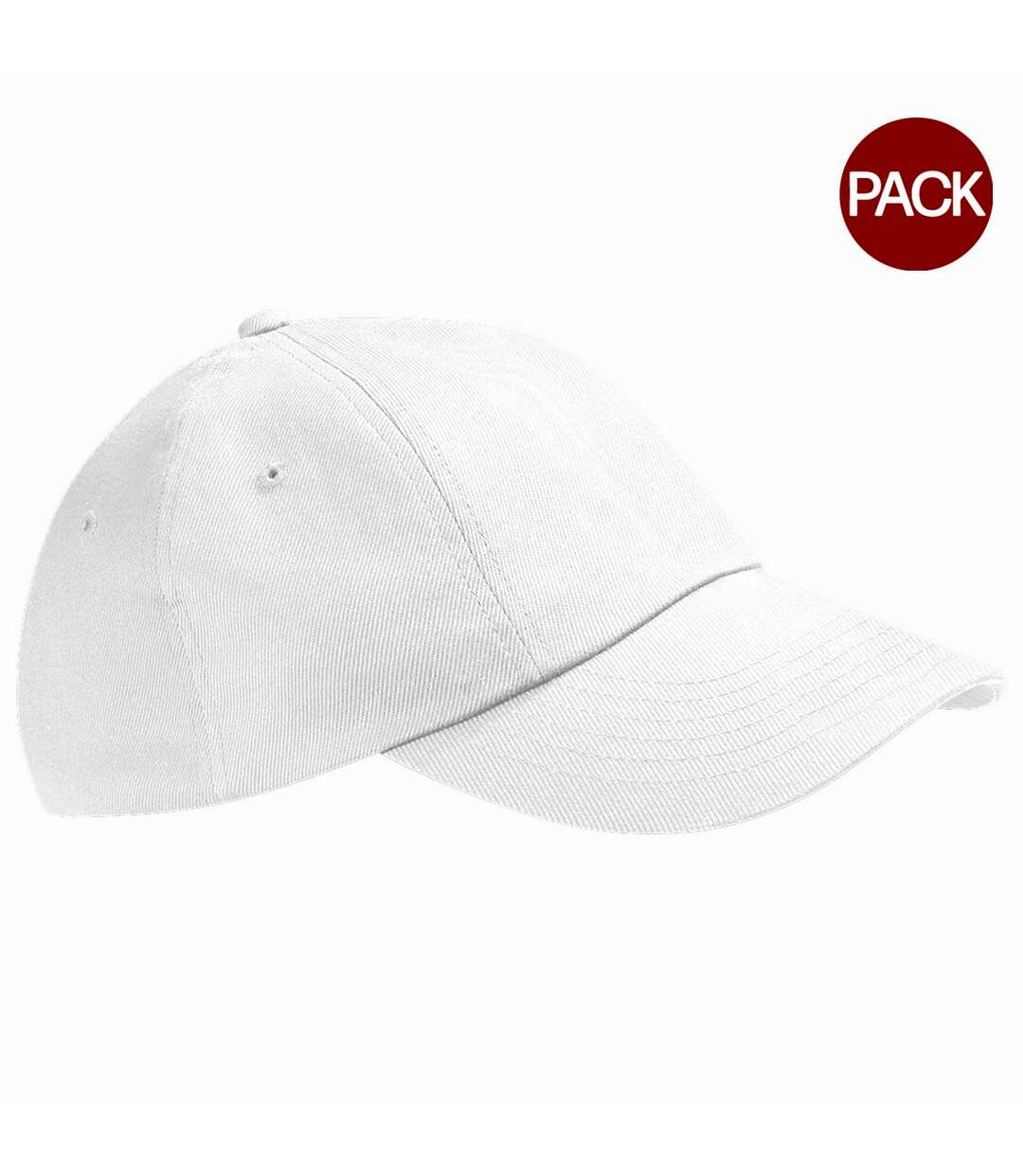 Lot de 2  casquettes adulte blanc Beechfield-1