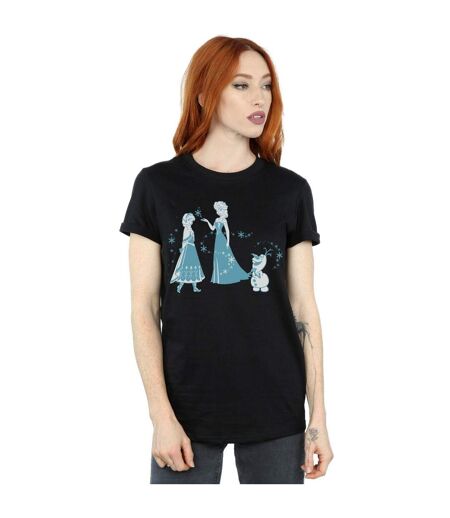 Disney - T-shirt FROZEN MAGIC SNOWFLAKES - Femme (Noir) - UTBI24867
