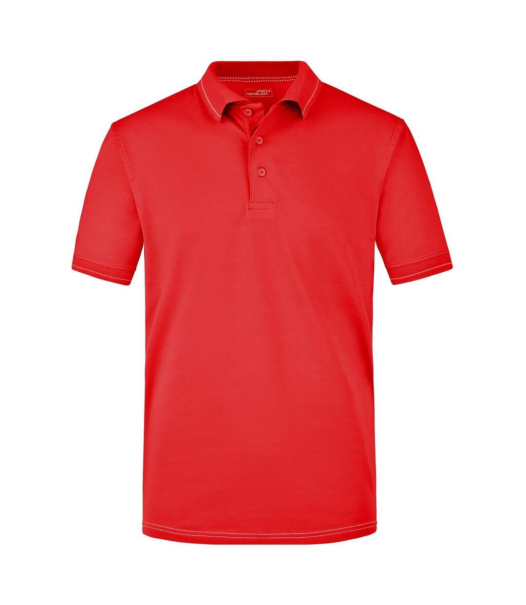 Polo Homme Rouge Blanc James And Nicholson-1