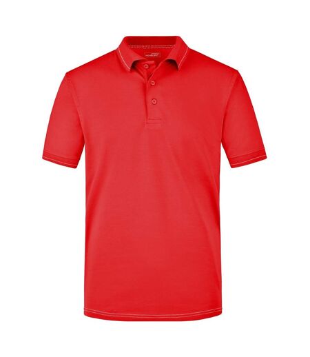 Polo Homme Rouge Blanc James And Nicholson