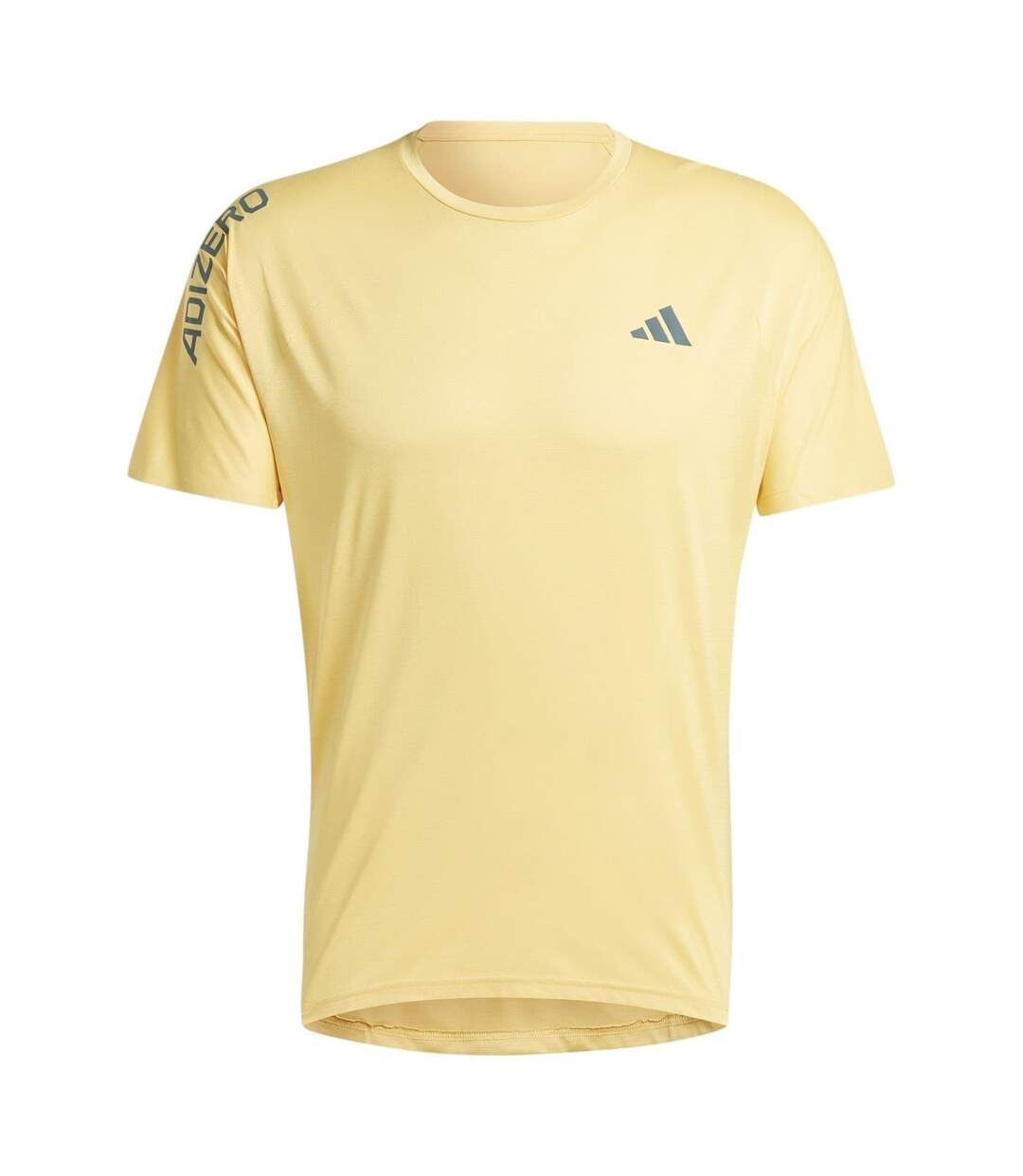 Mens Adizero Running T-shirt Yellow Adidas-2