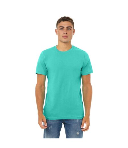 Unisex adult jersey crew neck t-shirt teal Bella + Canvas
