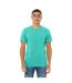 Unisex adult jersey crew neck t-shirt teal Bella + Canvas-3
