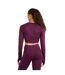 Umbro Womens/Ladies Pro Long-Sleeved Training Crop Top (Potent Purple/Mauve Shadow)