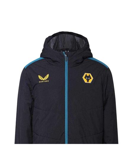 Anorak Motif/style Wolverhampton Wanderers Fc Homme Noir Noir Castore