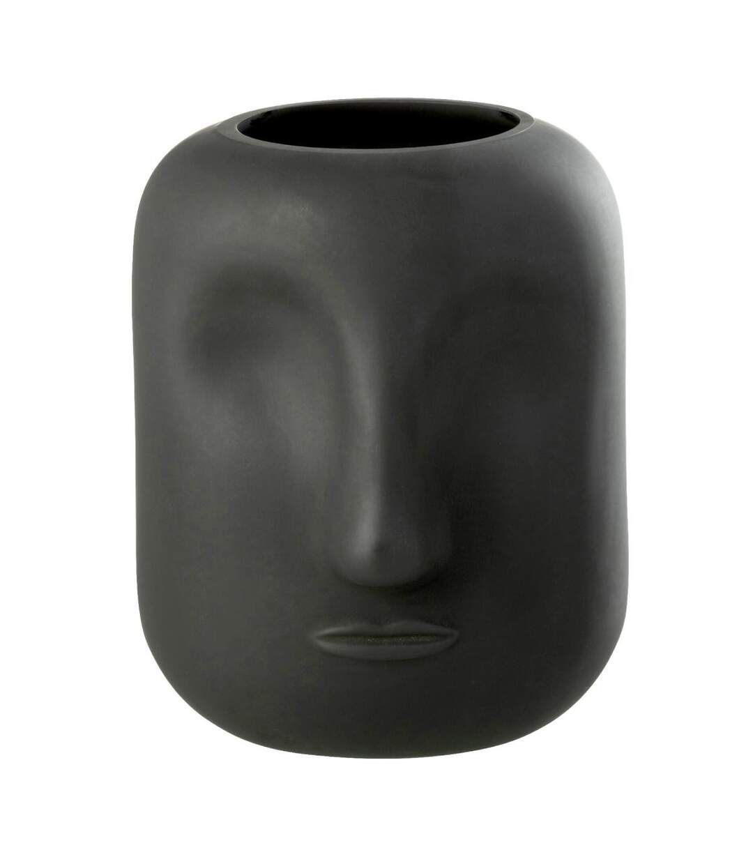 Vase Design Visage Noé 20cm Noir-1