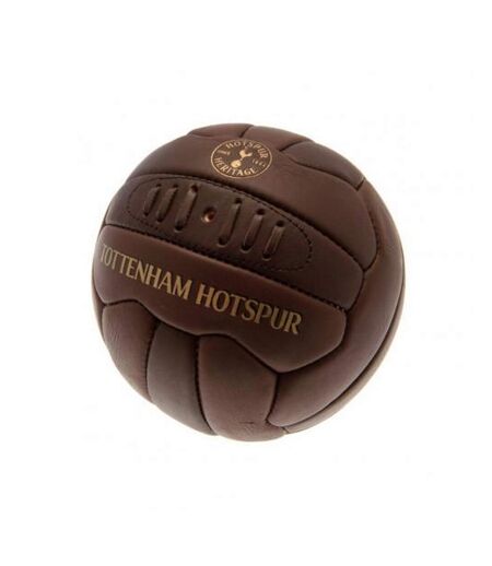Tottenham Hotspur FC Retro Heritage Mini Leather Ball (Brown) (One Size) - UTTA5922