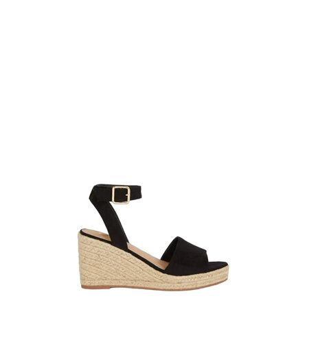 Womens/ladies Rebekah Peep Toe Wedge Black Dorothy Perkins