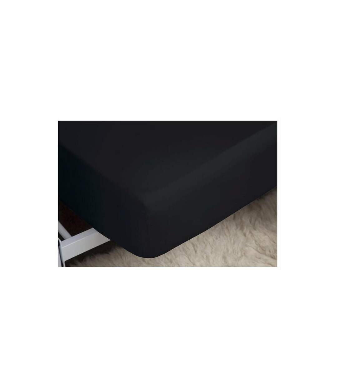 200 thread count egyptian cotton fitted sheet black Belledorm-2