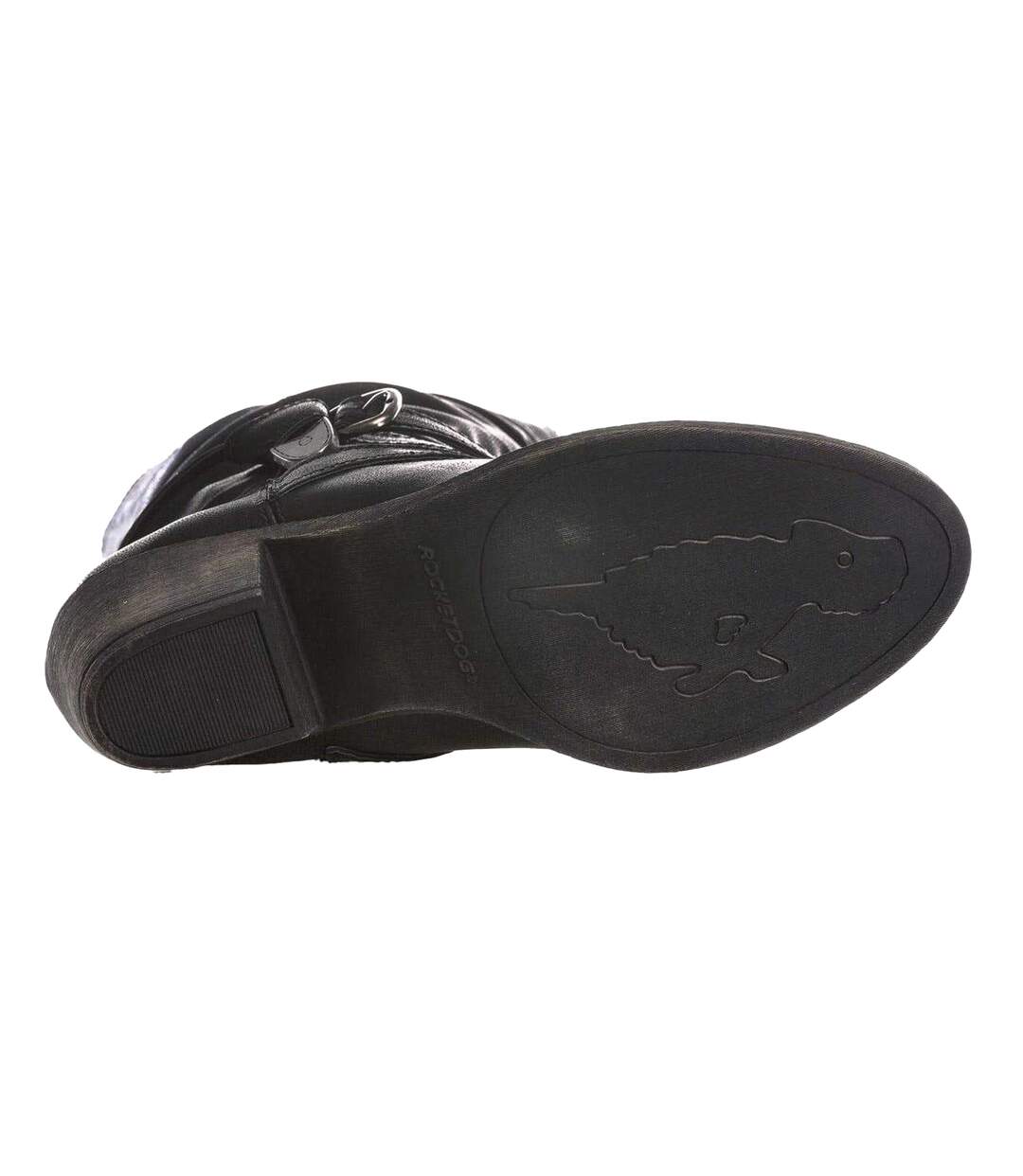 Womens/ladies Sidestep Lewis Faux Leather Boots Black Rocket Dog-3