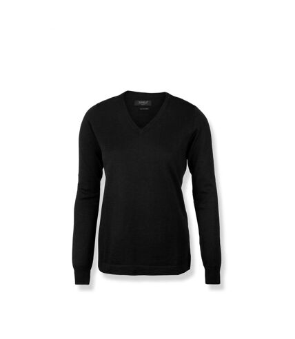 Nimbus Womens/Ladies Ashbury Knitted V Neck Sweater (Black) - UTRW6360