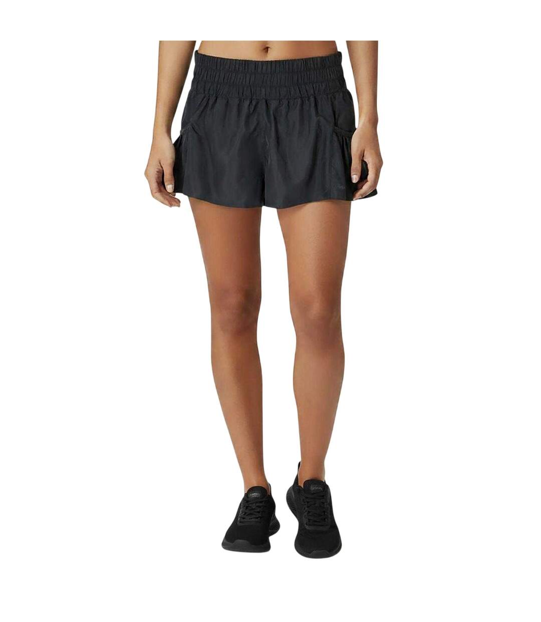 Womens/ladies Flow Workout Running Shorts Black USA Pro-2