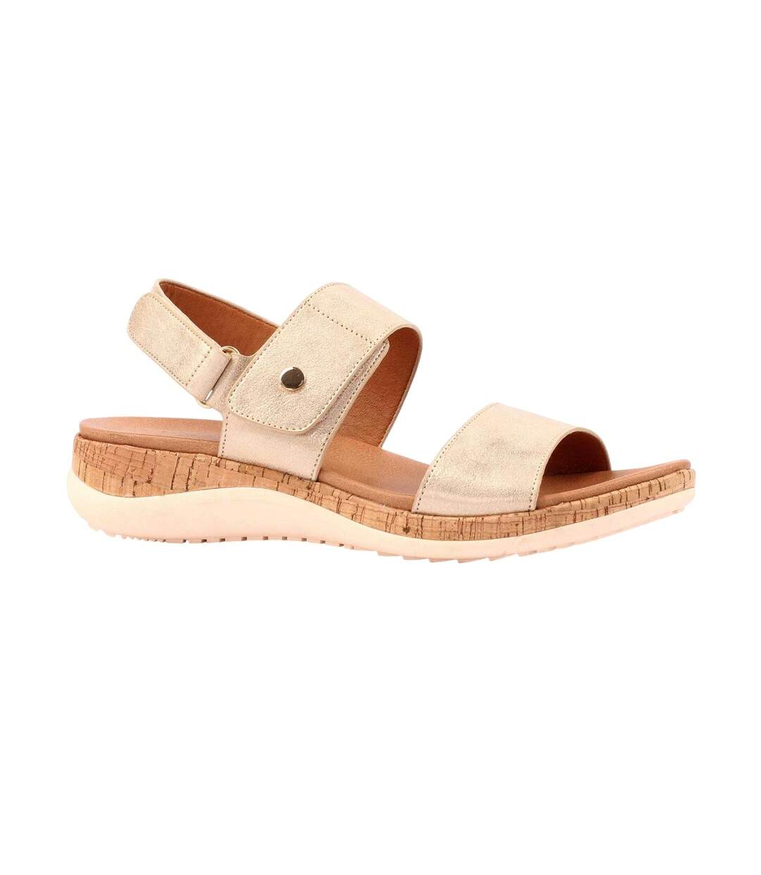 Sandales Riley Femme Jaune Or Lunar-1