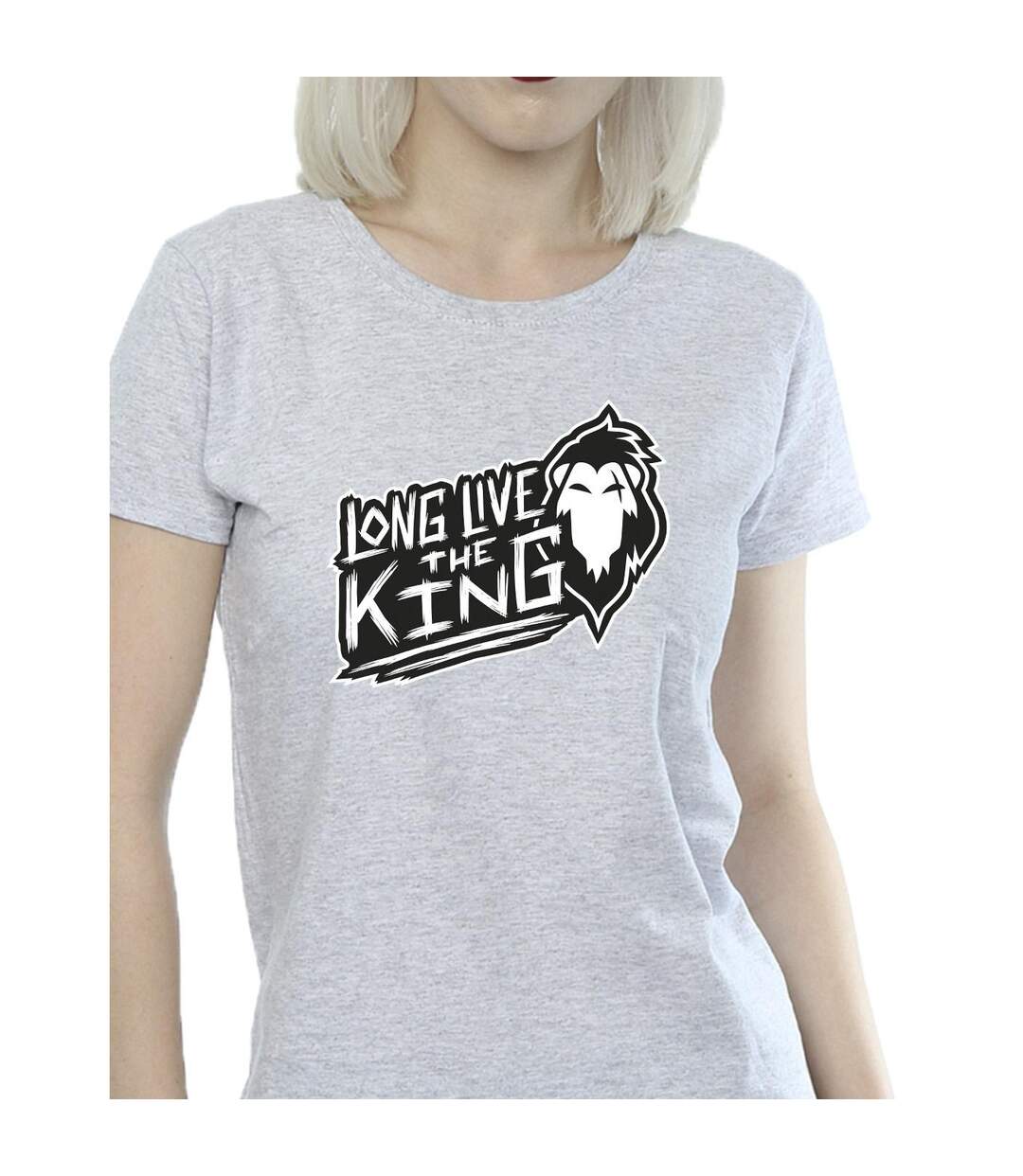 Disney T-shirt en coton Le Roi Lion Le Roi Femmes/Dames (Gris sportif) - UTBI25305-3