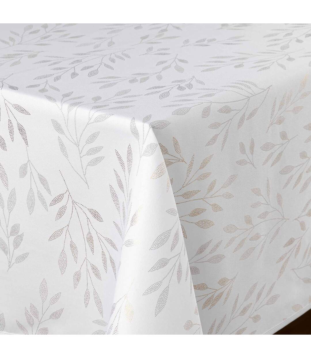 Nappe Antitache Imprimé Lonigold 150x240cm Blanc-2