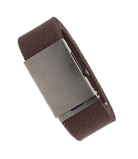 Duke Mens Kingsize Edward Plain Webbing Belt (Brown) - UTDC123