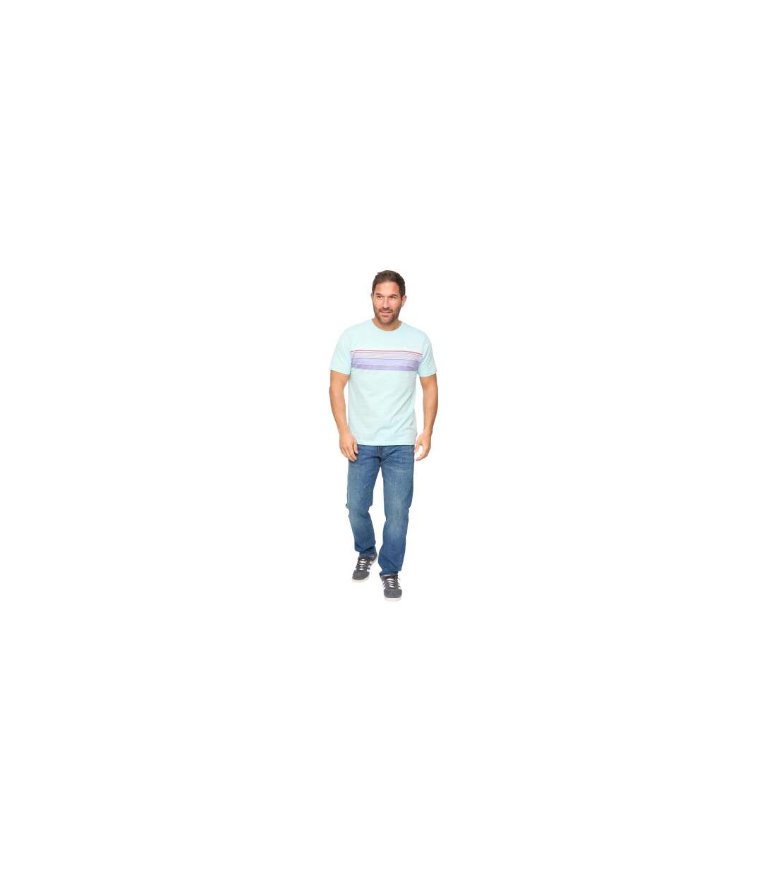 T-shirt Laylen Homme Bleu Canard À Rayures Bewley & Ritch-1