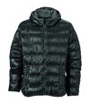 Veste duvet à capuche - doudoune anorak homme - JN1060 - noir