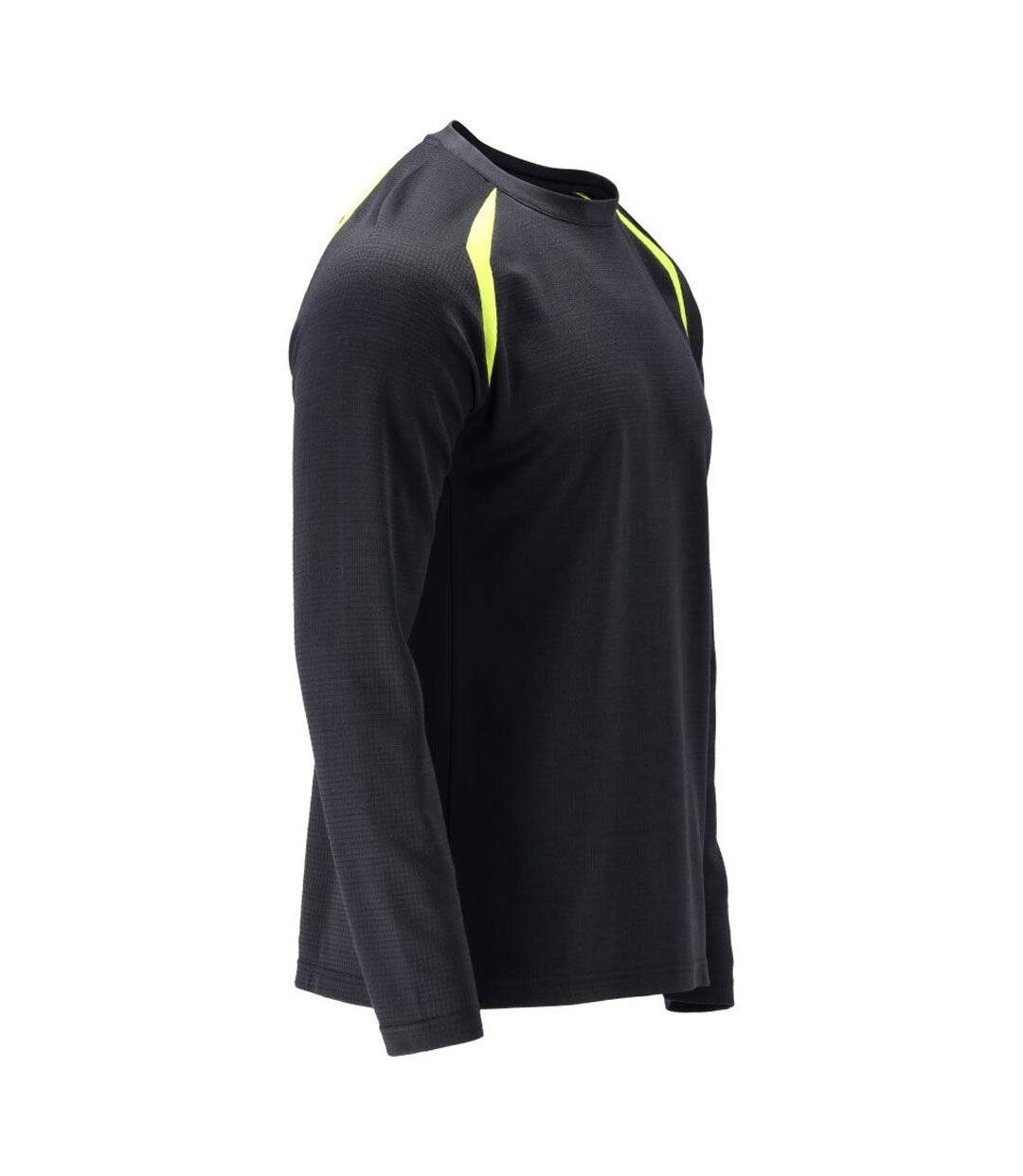 T-shirt Manches Longues Accelerate Multisafe Homme Bleu Marine Foncé Jaune Fluo Mascot-4