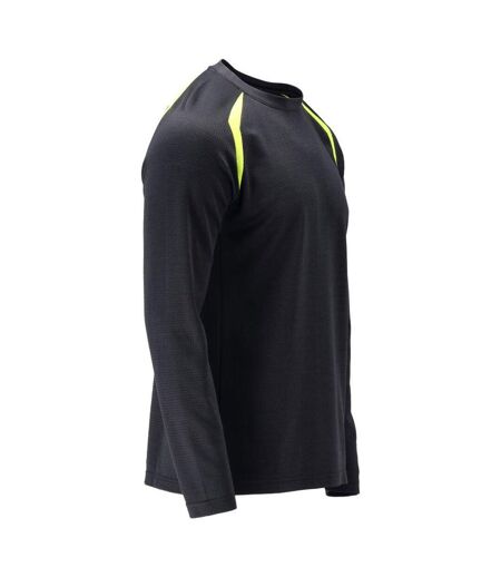 T-shirt Manches Longues Accelerate Multisafe Homme Bleu Marine Foncé Jaune Fluo Mascot