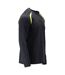 T-shirt Manches Longues Accelerate Multisafe Homme Bleu Marine Foncé Jaune Fluo Mascot-4