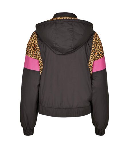 Veste Motif/style Imprimé Léopard Femme Noir Urban Classics