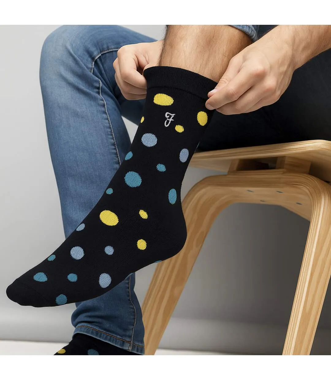Farah - Lot de 5 paires de chaussettes douces respirantes en bambou homme-3