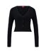 Cardigan Sanderin Femme Noir Hugo-1