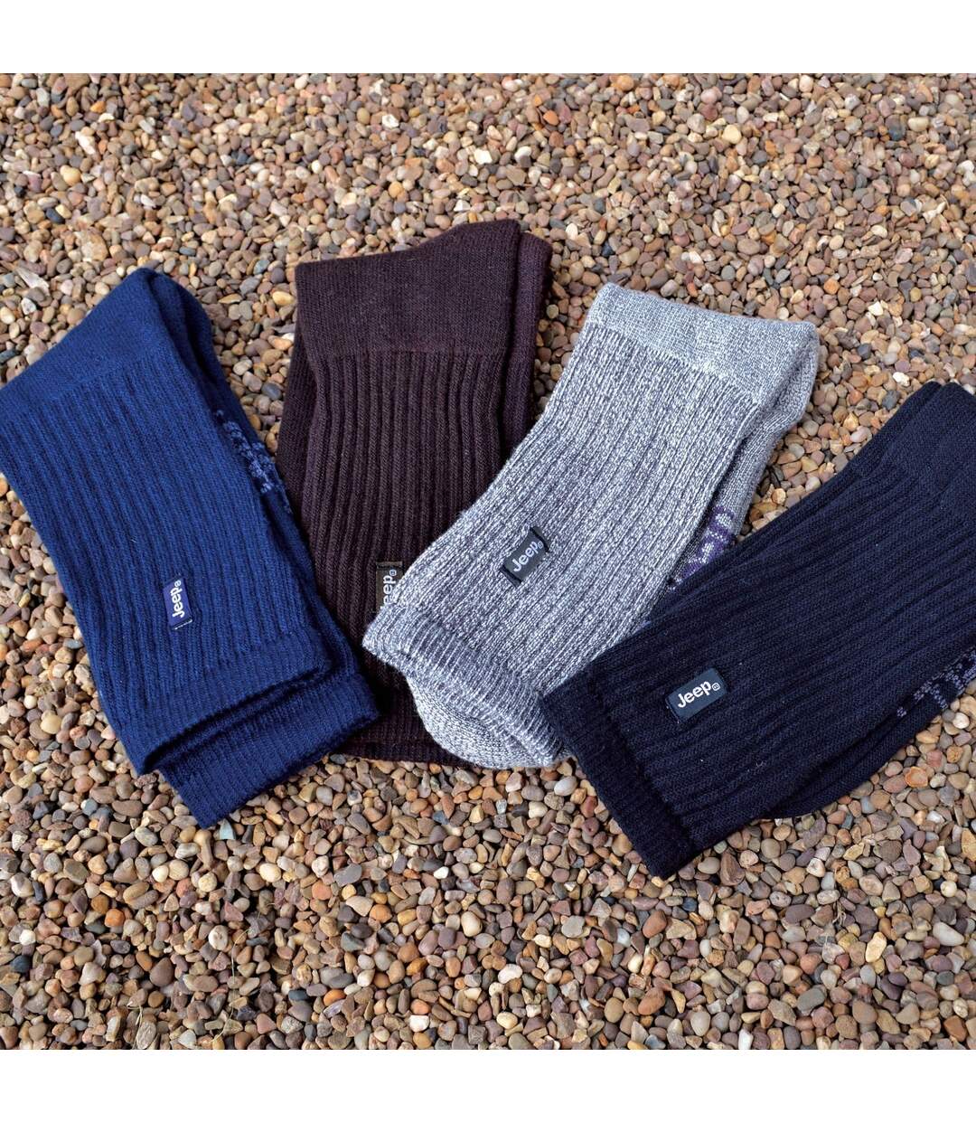 3 Paires Chaussettes Randonnée Homme Coton Vintage-4