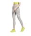 Womens/ladies Slim Leggings Medium Grey White Reebok-4