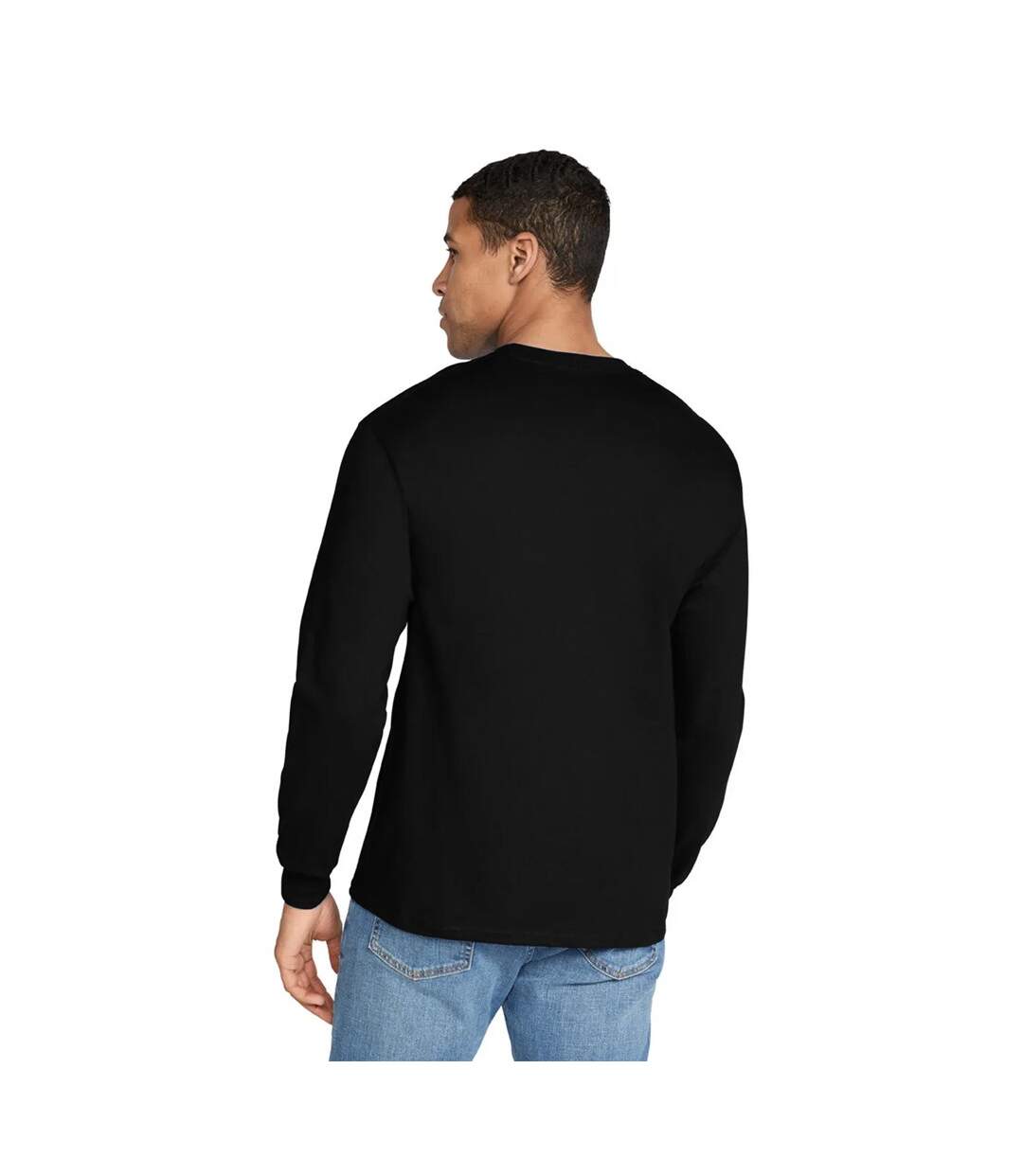T-shirt Manches Longues Adulte Noir Gildan-2