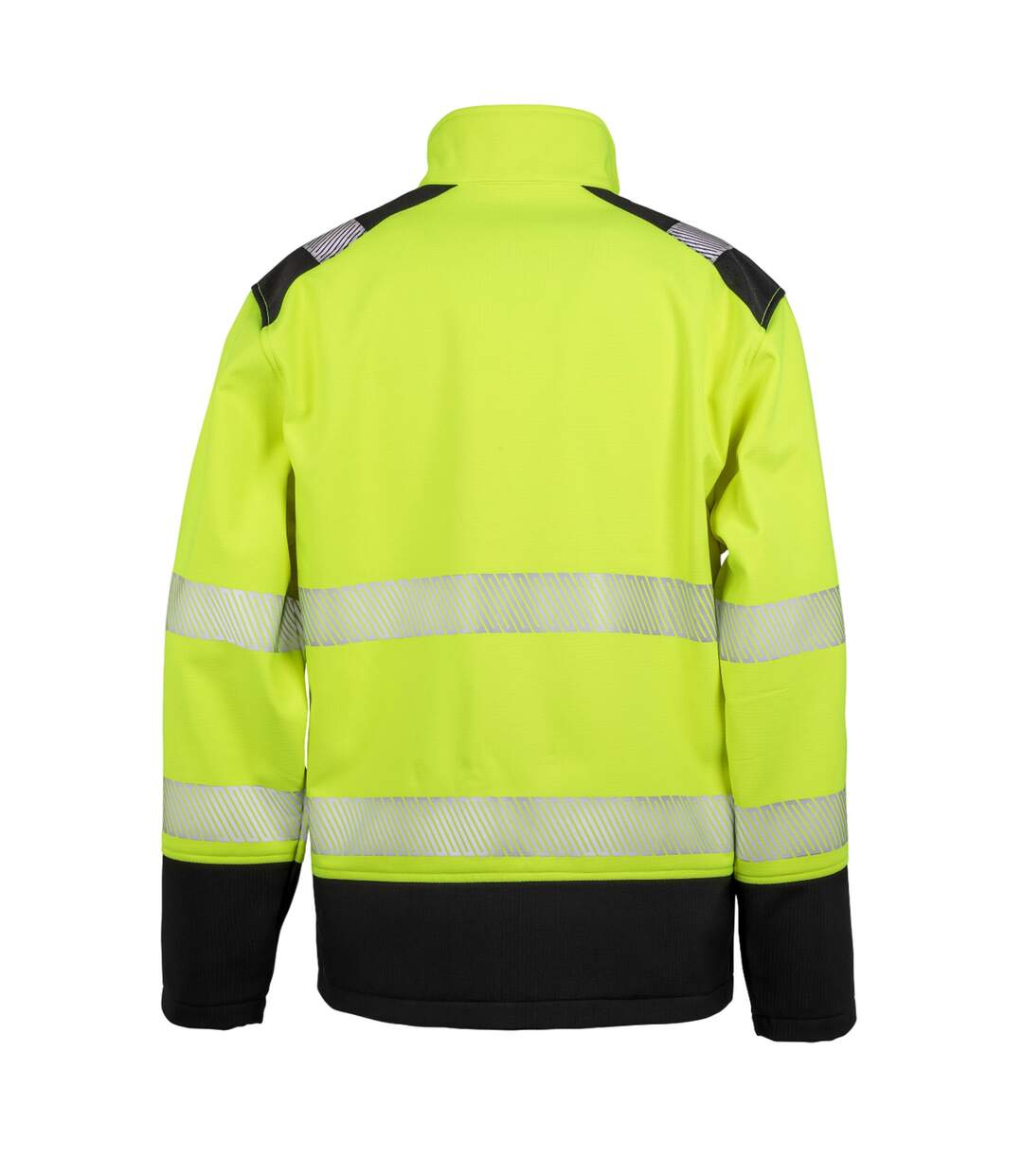 Unisex adult ripstop safety soft shell jacket fluorescent yellow/black SAFE-GUARD by Result-2