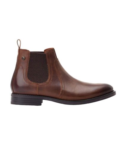 Base London Mens Bateman Leather Chelsea Boots (Brown) - UTFS10614