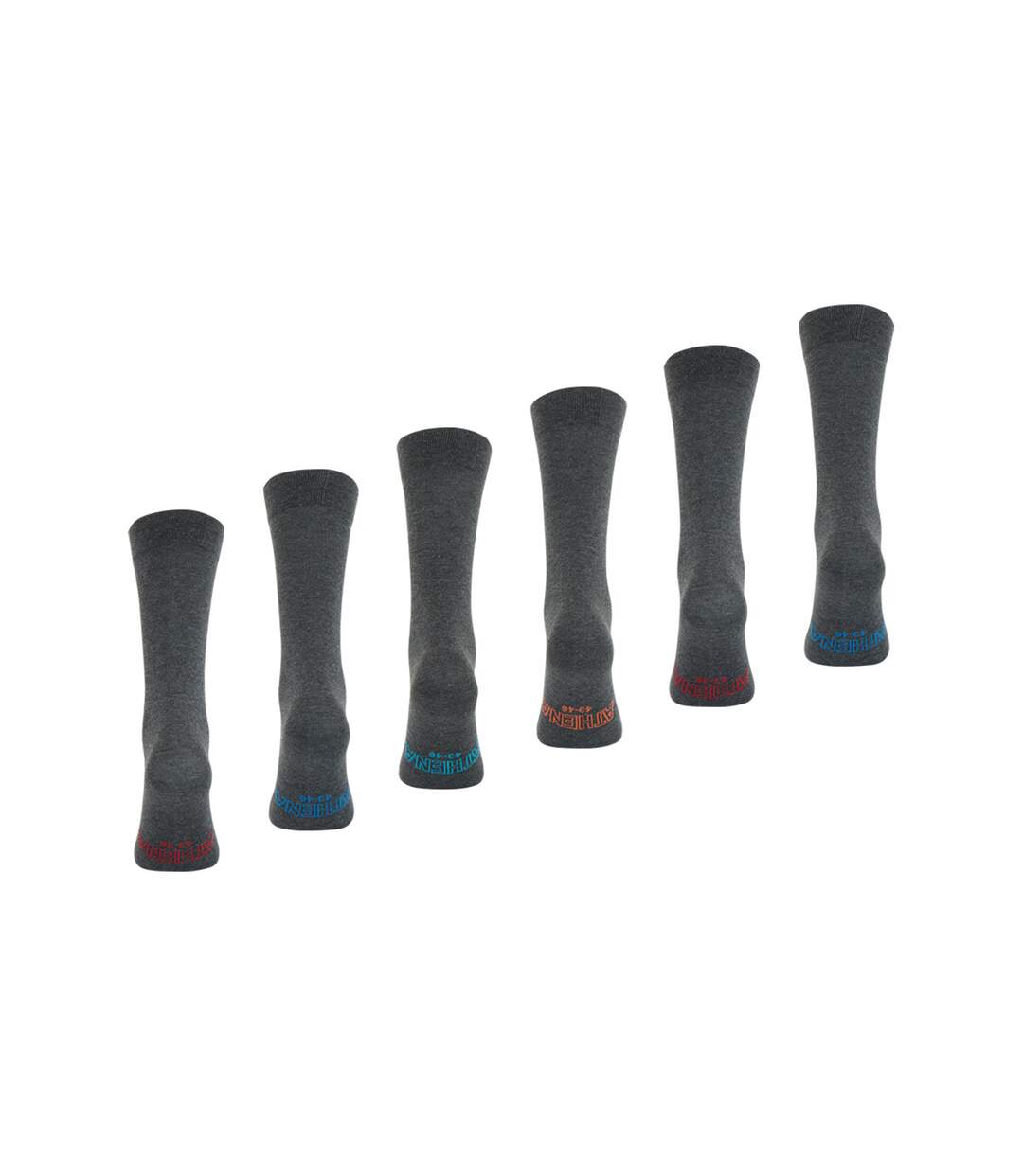 Lot de 6 paires de chaussettes mi-hautes homme Ecopack Athena-3