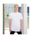 Skinnifit Mens Longline Dipped Hem T-Shirt (White)