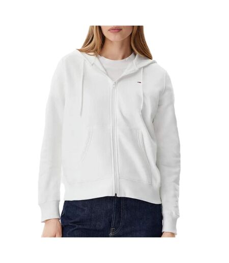 Sweat zippée blanche femme tommy hilfiger flag t-black - xl