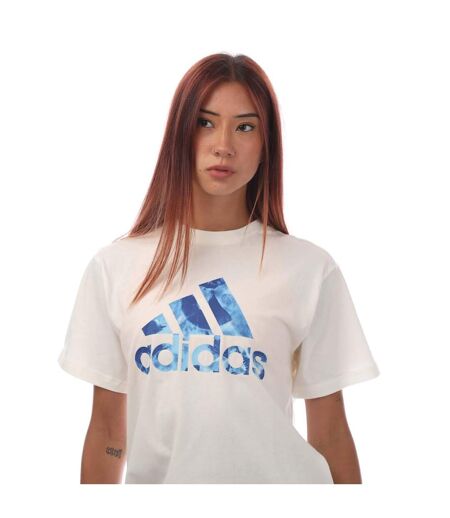 T-shirt Style Gros Logo Femme Blanc Adidas