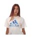 T-shirt Style Gros Logo Femme Blanc Adidas-4