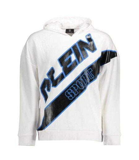 Unisex Adult Large Logo Hoodie White Plein Sport