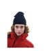 Unisex adult hubert patch beanie dark navy Clique-2