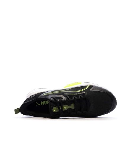 Chaussures de running noires/jaunes homme puma pwrframe