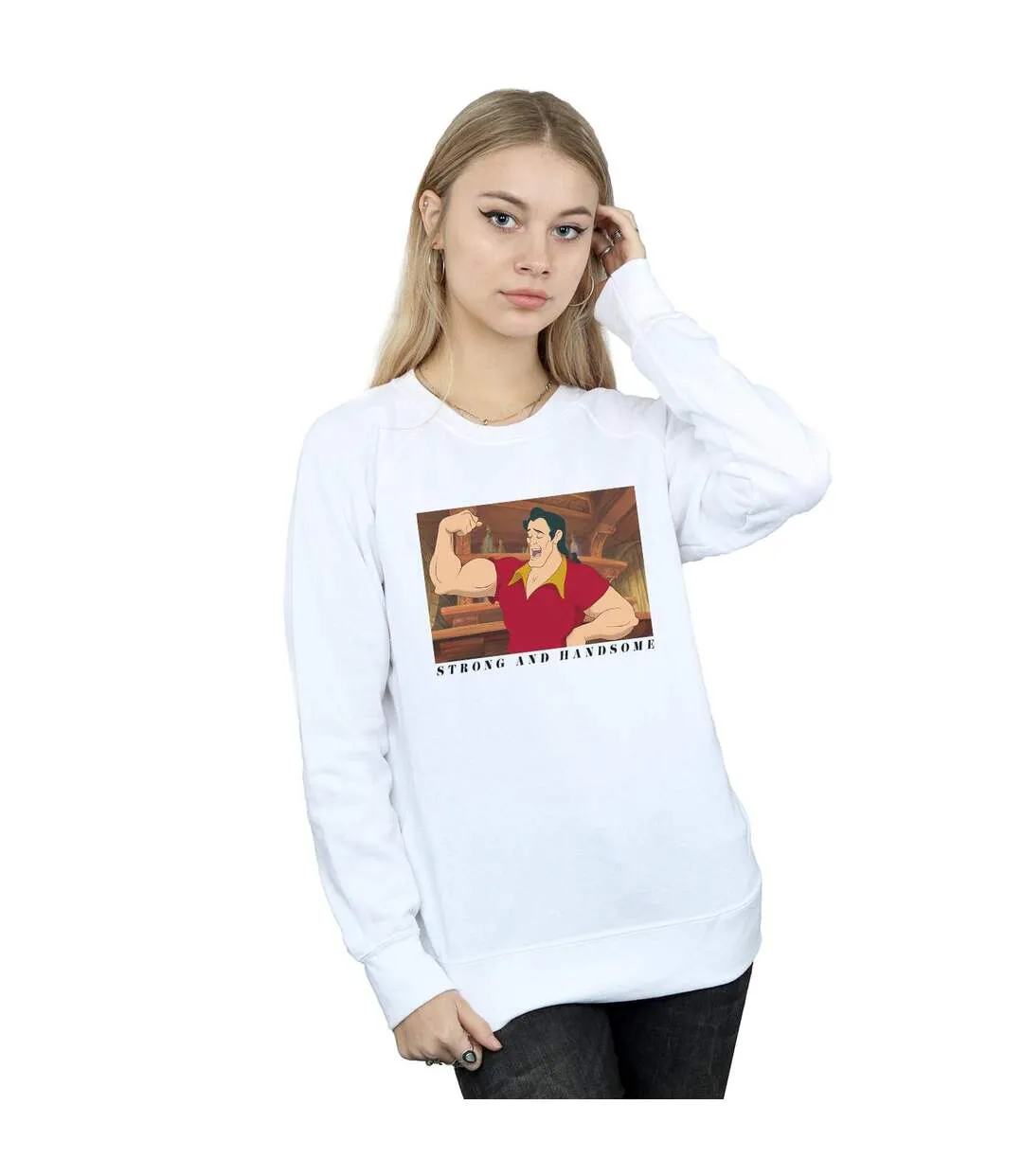 Disney - Sweat BEAUTY AND THE BEAST HANDSOME BRUTE - Femme (Blanc) - UTBI12965-2