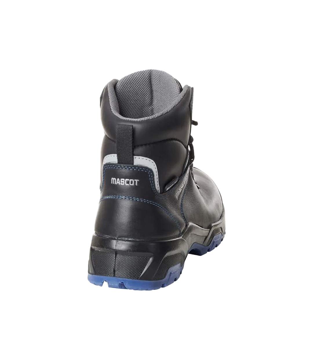 Mens Footwear Flex Leather Safety Boots Black Royal Blue Mascot-2