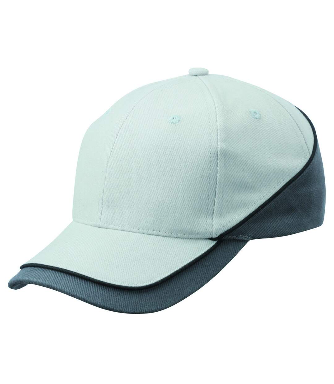 Casquette 6 panneaux 2 tons - MB6506 - gris clair et gris foncé-1