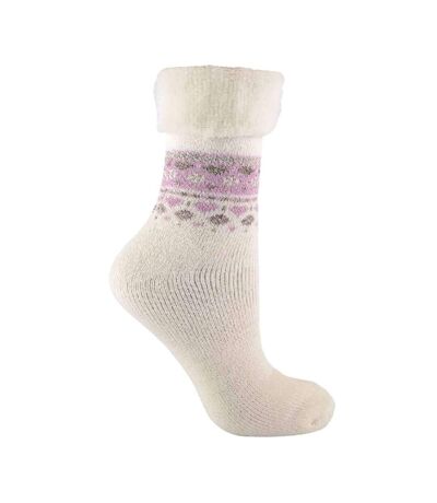 1 Pack Ladies Turn Over Top Warm Nordic Bed Socks for Winter