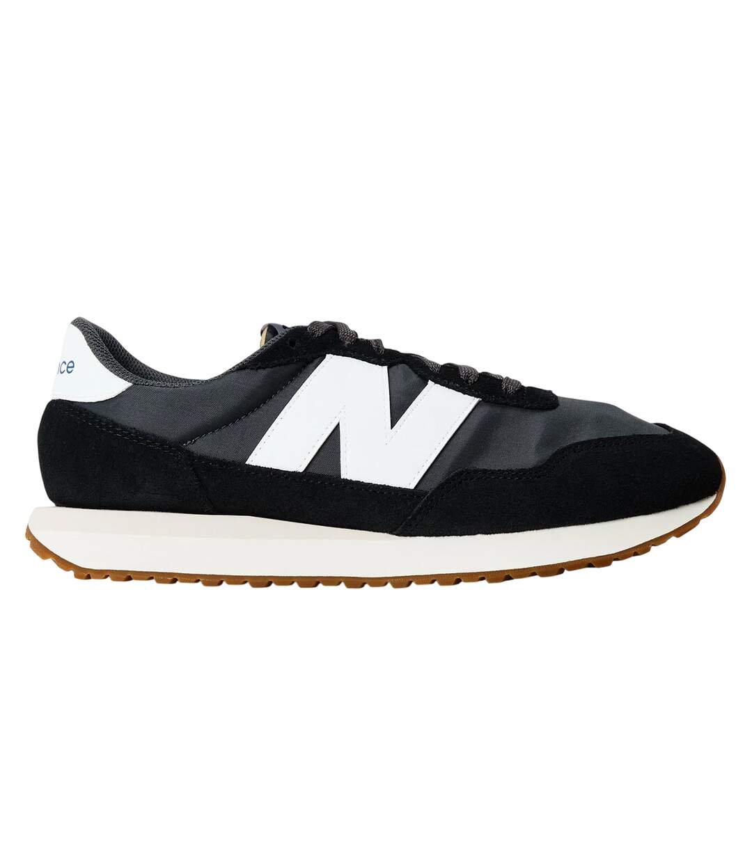 Mens 237 Retro Suede Trainers Black Grey New Balance-1